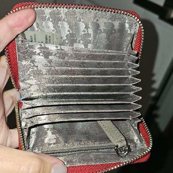 Karl Lagerfeld Brown and Red Card Holder - Picture 6 of 7